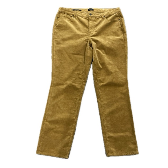 Talbots Corduroy Straight Leg Pants Women’s Size 14W High Waist Classic Academia - Picture 1 of 12